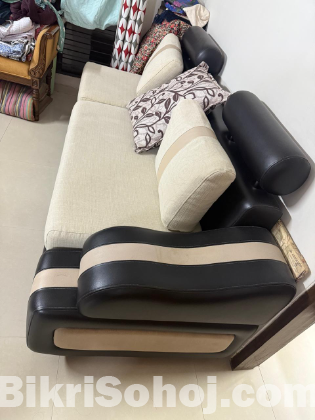 6 Seater L-Shape Sofa Set with Center Table